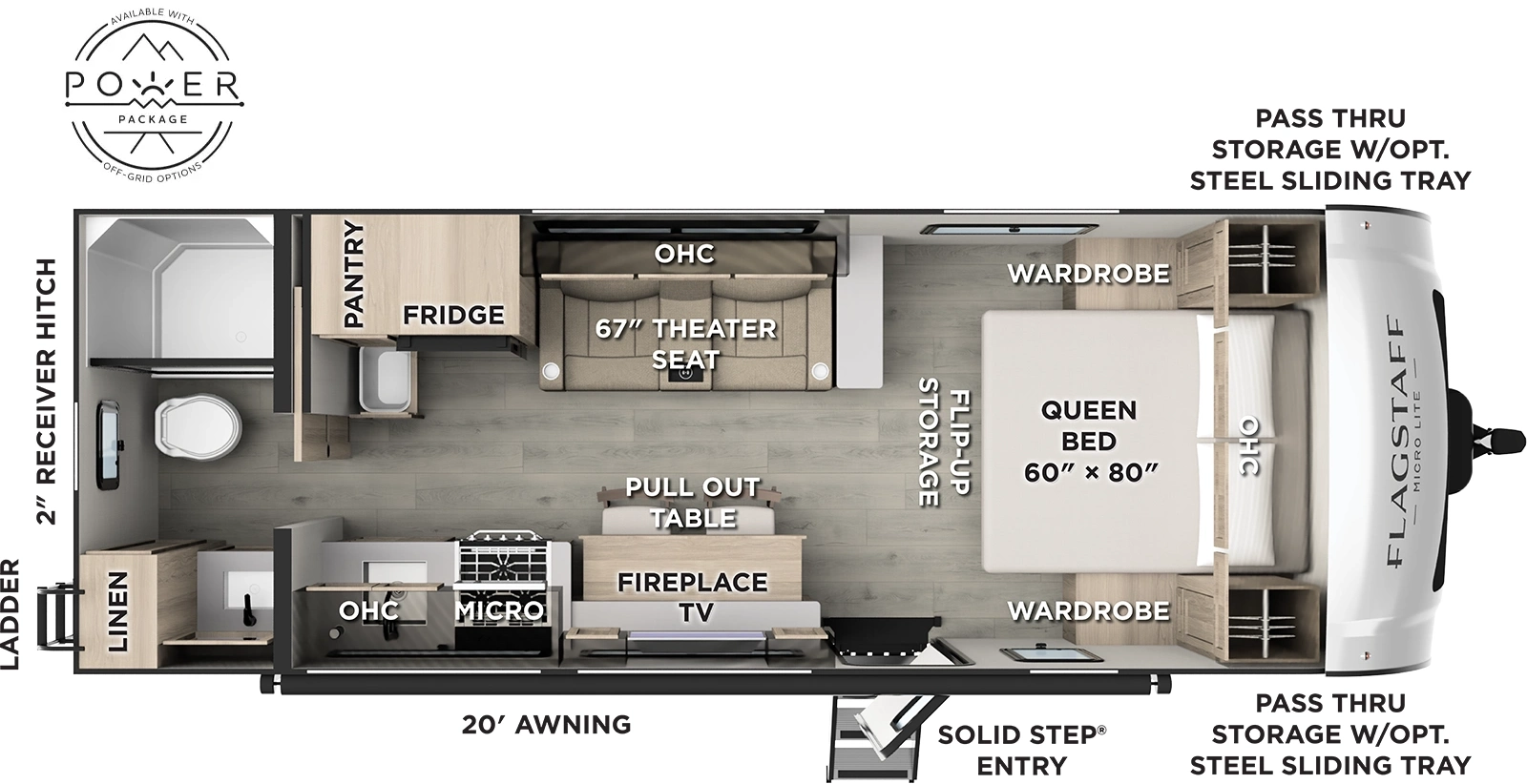 Flagstaff Micro Lite 25FBT Floorplan